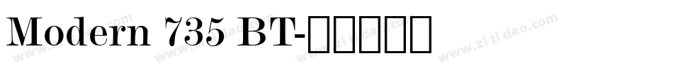 Modern 735 BT字体转换